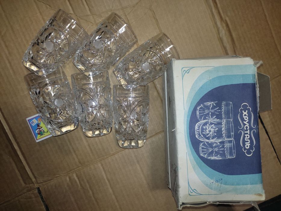 Стакани хрустальні  вінтажні