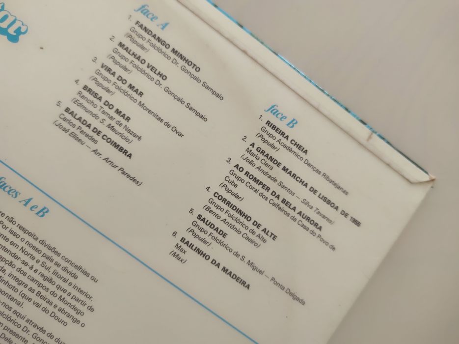 Disco Vinil - Folclore Popular - Rancho - Carlos Paredes