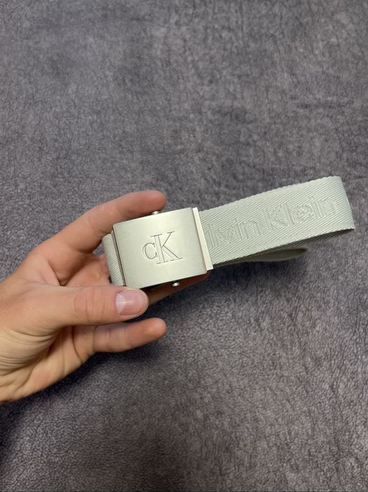 Ремінь Calvin Klein‼️ Текстильний пояс cK для джинс