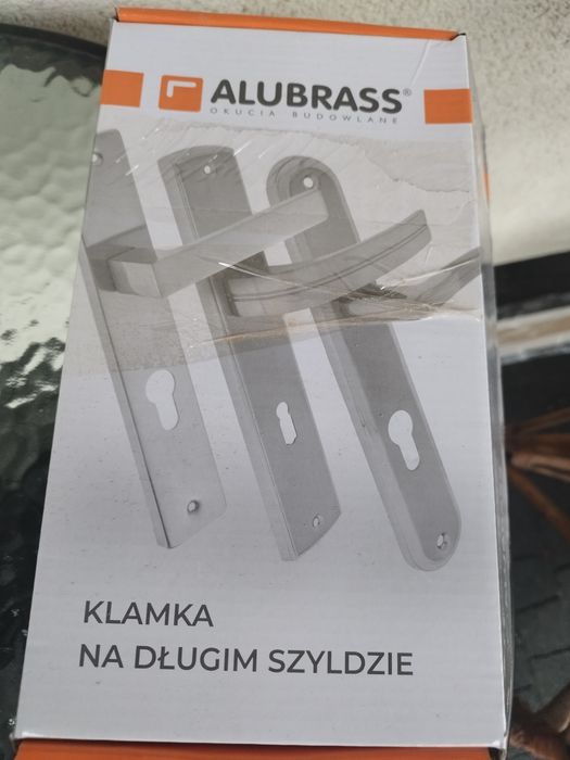 Komplet okuć do drzwi wejściowych z wkładkami ALUBRASS