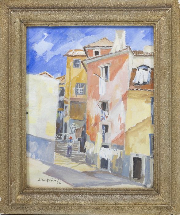 Aguarela - António Sampaio - 1942 (assinada)