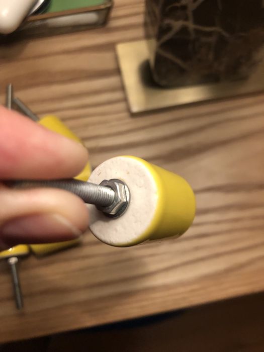 Puxadores cerâmica amarelos Zara Home