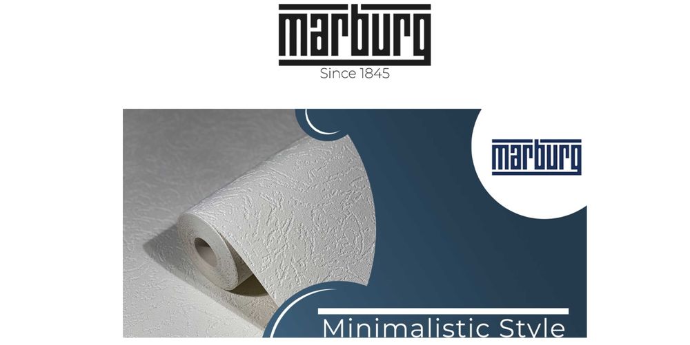 Tapeta strukturalna Marburg, biała, wygląd tynku 50m2 10,05 x 0,53