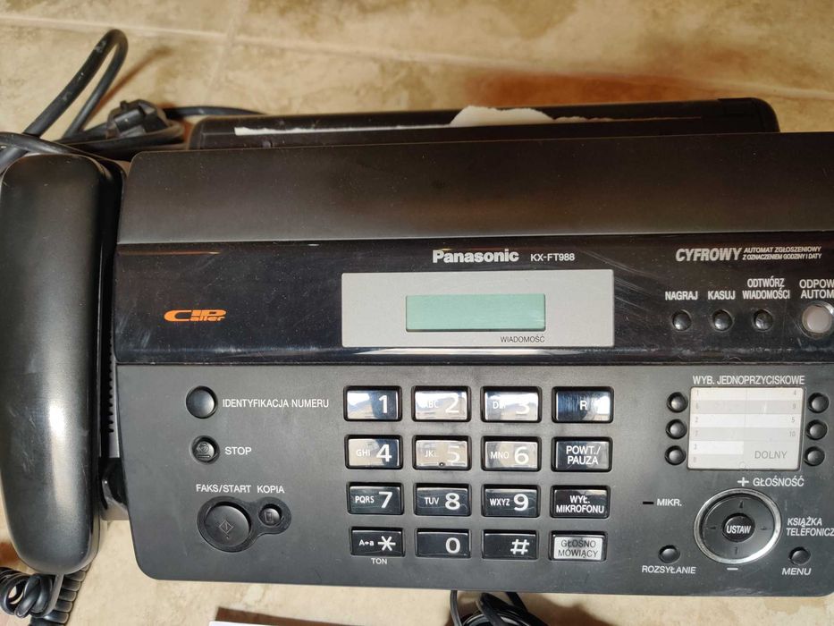 Panasonic KX-FT988 faks telefon kopiarka sekretarka