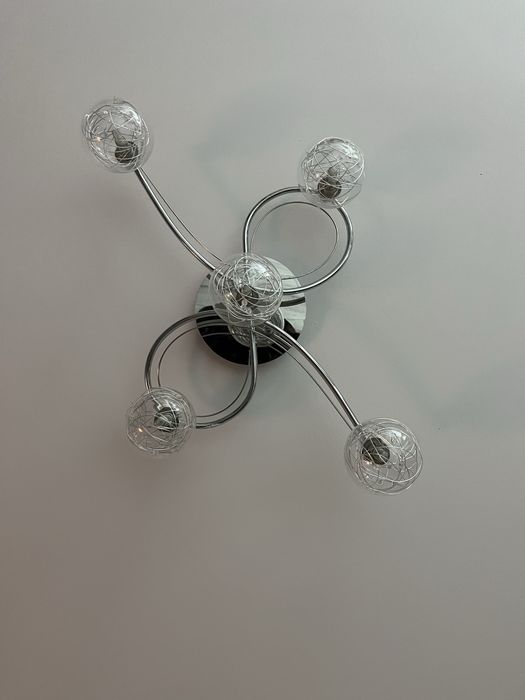 Lampa sugitowa 5 punktowa kula chrom