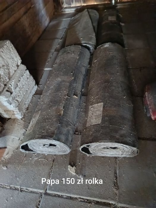 Papa asfaltowa 4 rolki, po budowie