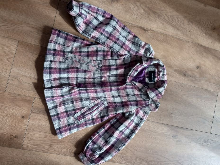 Płaszczyk liliowo-fioletowy atmosferę 36/38/40 bufiaste rękawy