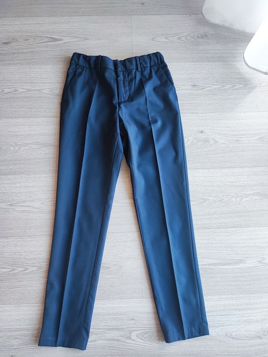 Granatowe spodnie h&m rozm. 158 chłopięce galowe eleganckie na kant