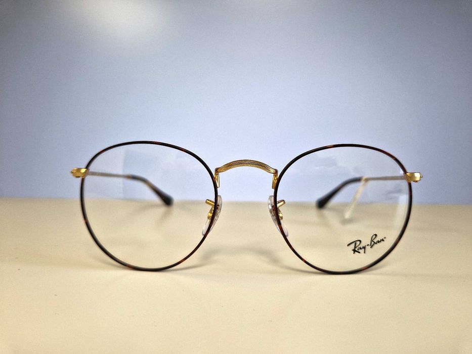 Oprawki korekcyjne Ray-Ban RX3447 ROUND METAL Matowa Havana Unisex