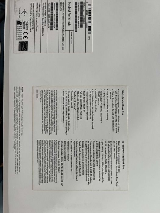MacBook Pro 16" A2141