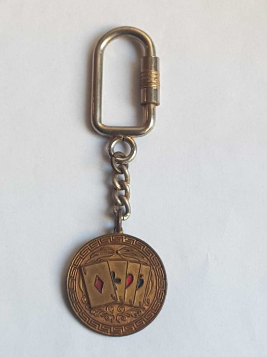 Porta Chaves Antigo 4 Nipes Cartas