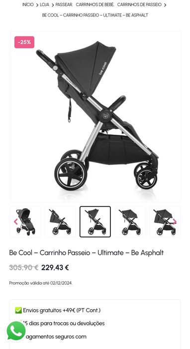 Carrinho de bebé até 22 kg