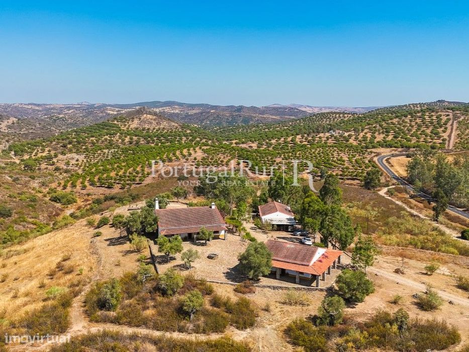Propriedade com 9,3 ha e 3 casas no P. N. do Vale do Guadiana