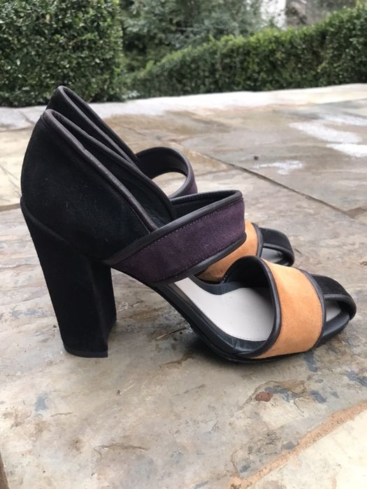 Kenzo 37 piękne markowe buty czółenka luksusowe skóra słupek