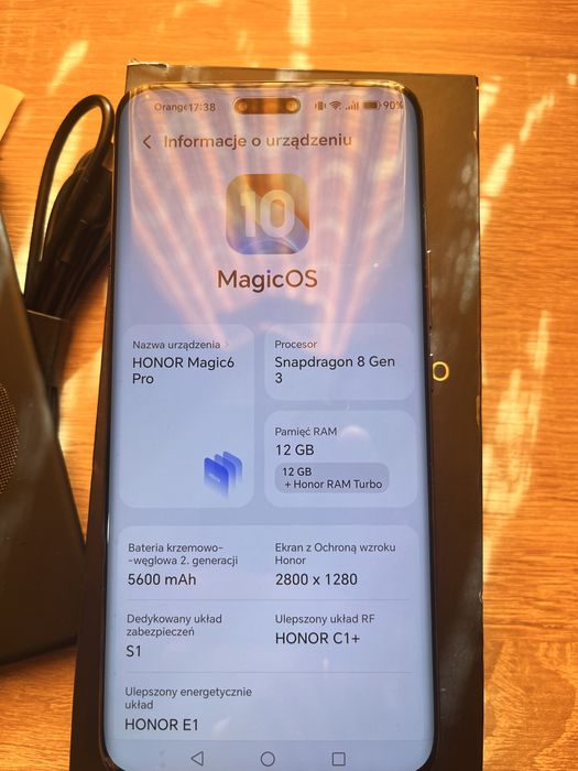 HONOR Magic6 Pro 12/512GB Black | Stan Idealny | Etui + Folia