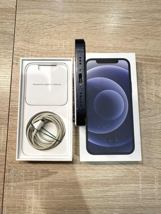 Apple iPhone 12 128 GB Czarny | Bateria 100% | Komplet | Stan BDB