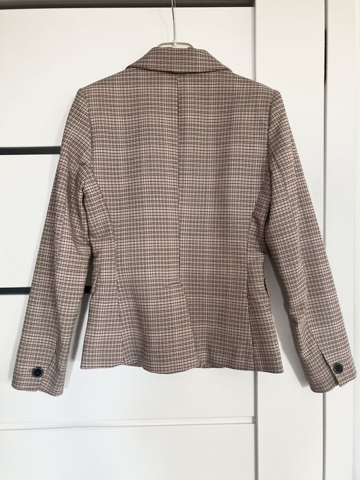 Marynarka o prostym kroju w kratę żakiet damski Mango XS 34