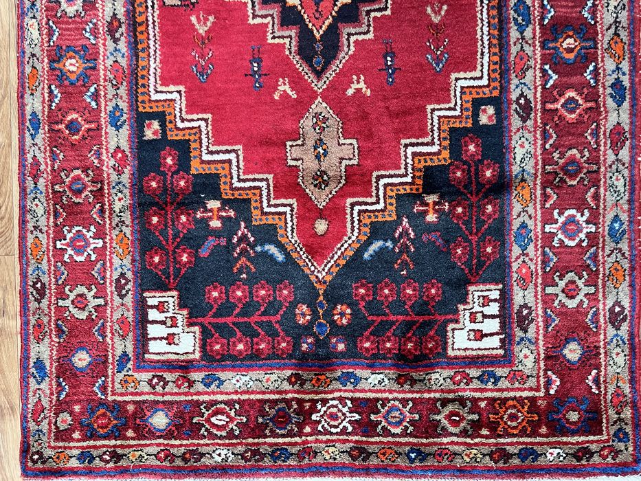 Przepiękny irański ręcznie tkany dywan Hamadan 130x220cm Stan bardzo dobry