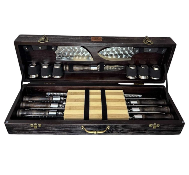 Набір шампурів в кейсі BS97 Шампура для шашлыка в кейсе на подарок