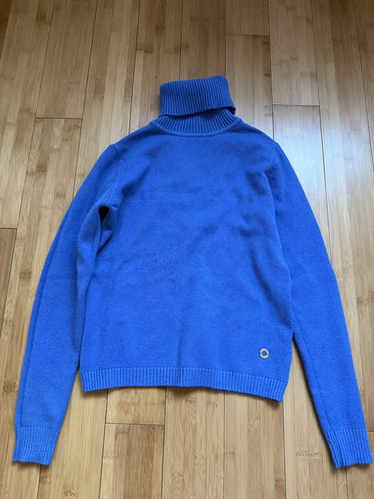 Swwter damski S niebieski z logo na dole