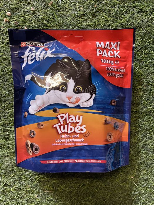 Felix PLAY TUBES przysmak dla kota MAXI PACK KURCZAK i WĄTRÓBKA 180g 0300