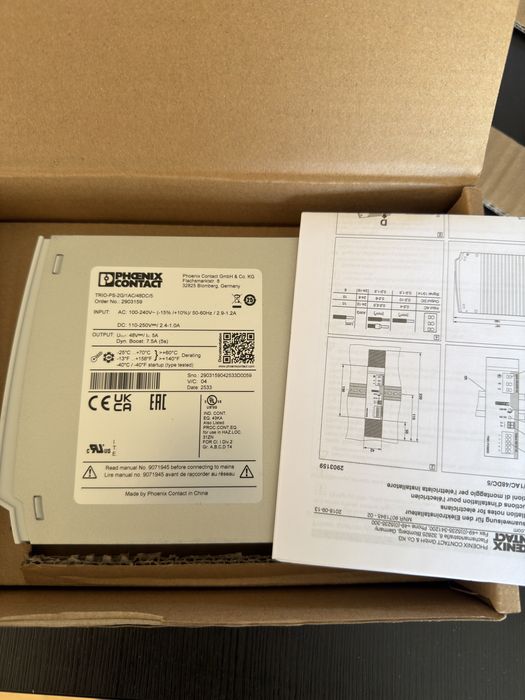 Новий блок живлення Phoenix Contact TRIO-PS-2G/1AC/48DC/5 (2903159)