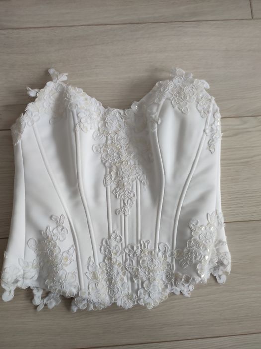 Suknia ślubna spódnica + gorset rozm S 36