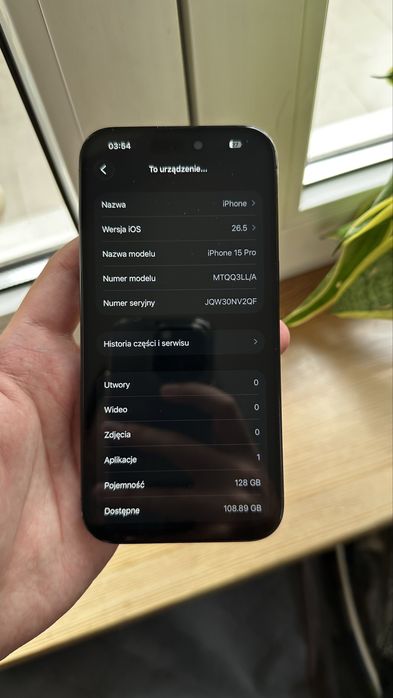 Iphone 15 pro niebieski 128gb