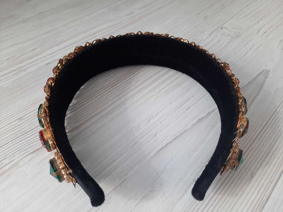 Обруч тиара корона ободок камни стразы Dolce Gabbana Дольче габбана