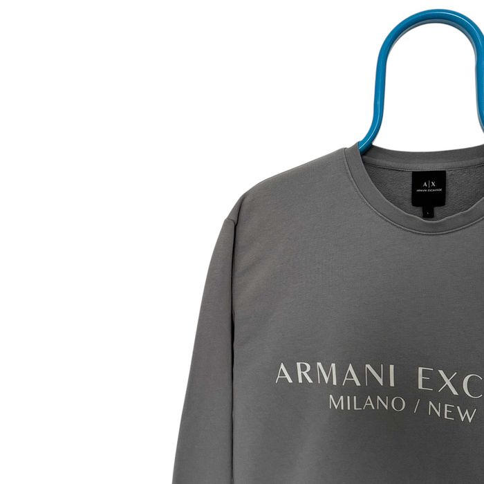 bluza crewneck armani exchange logomania highend designer italy L