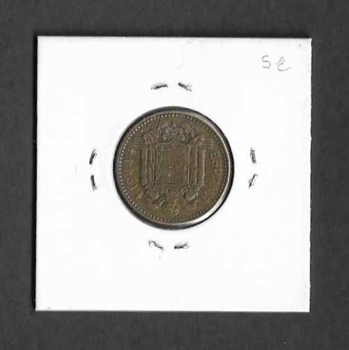 Moeda de 1 peseta. Espanha 1944