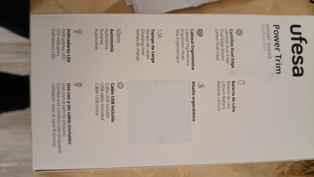 Máquina de barbear Ufesa