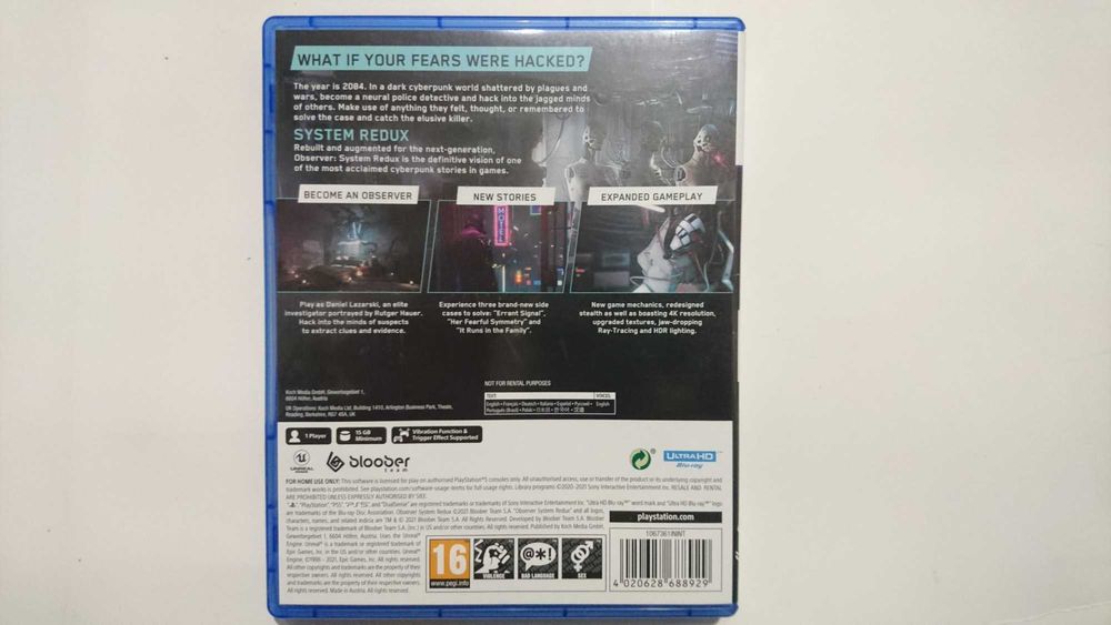 Observer: System Redux GRA NA PS5