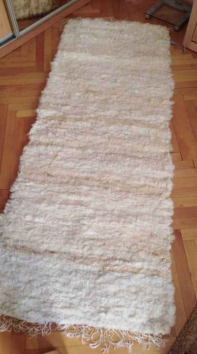 dywan dywanik chodnik ze skóry ręcznie tkany