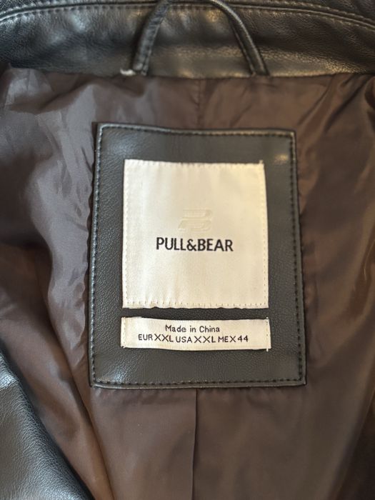 Шкіряна куртка чоловіча Pull&Bear