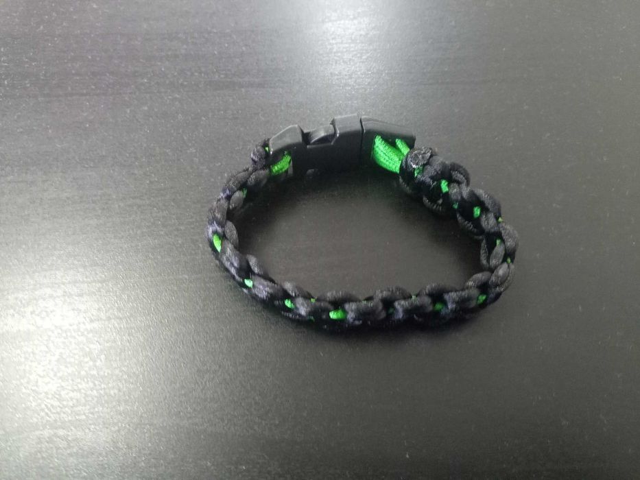 Pulseira Artesanal Preta E Verde