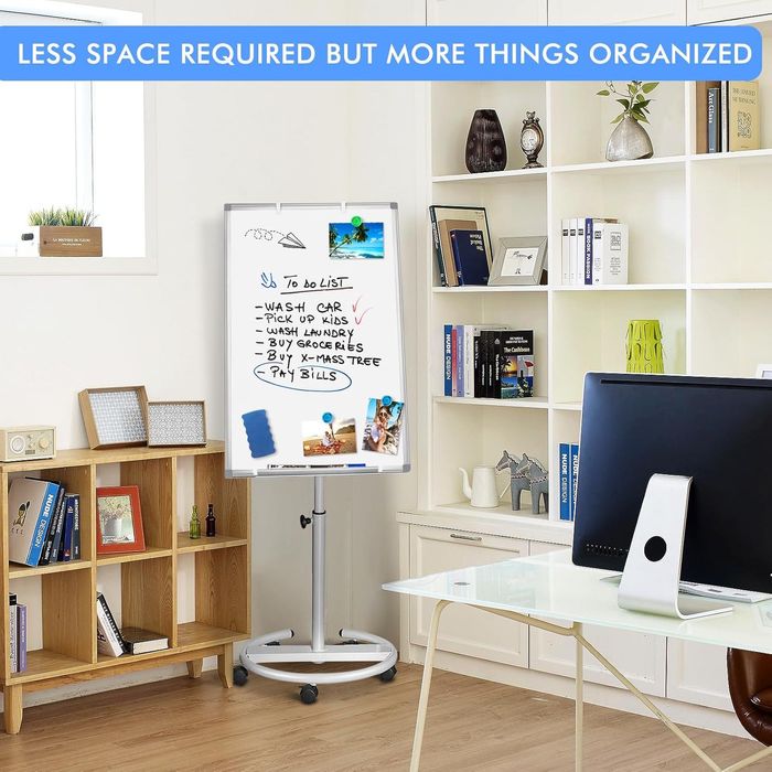 Flipchart Magnetyczny 60 X 90 CM Tablica na Kółkach