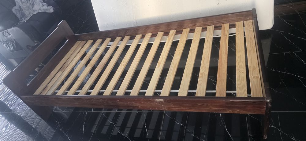 Łóżko 90x200 materac 22 cm czekoladowy brąz