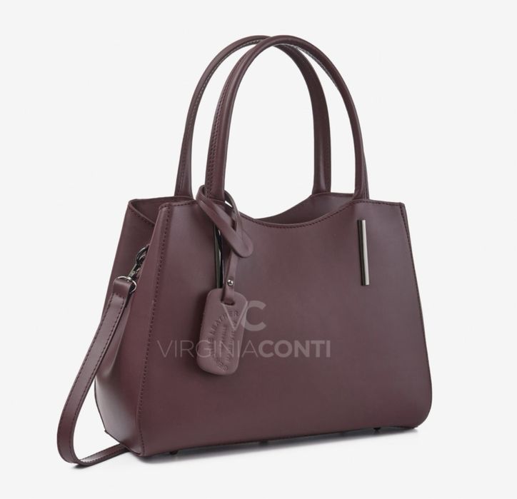 Сумка коричнева шкіряна Сумка шоколад кожаная Графит Италия