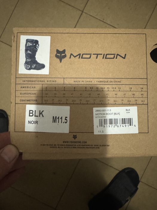 Мотоботи FOX Motion Black