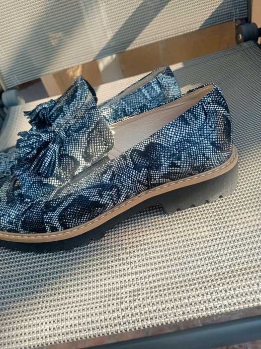 Półbuty mokasyny Oxfordki wężowe zapato rozmiar 36