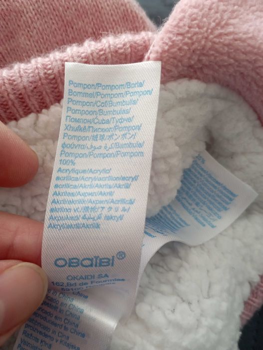 Zimowa czapka niemowlęca Obaibi r.44