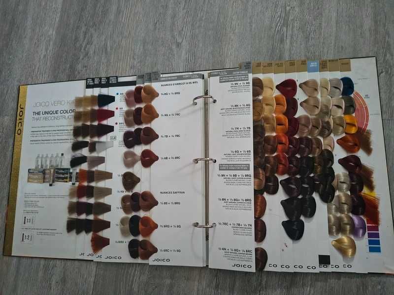 Paleta kolorów farb fryzjerskich