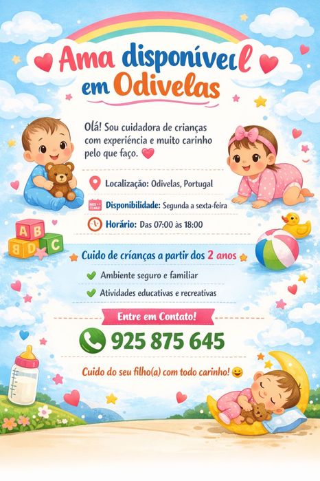 Ama em Odivelas de segunda a sexta