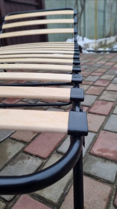 Розкладачка раскладушка ліжко на ламелях Нова з матрацом