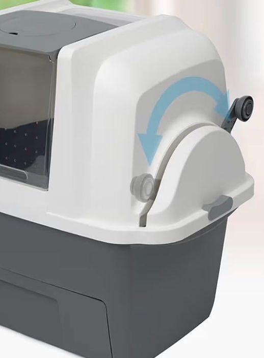 Caixa de areia de gato semi-automática