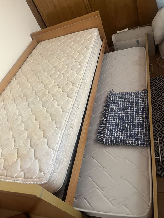 Cama solteiro com gavetao com segunda cama