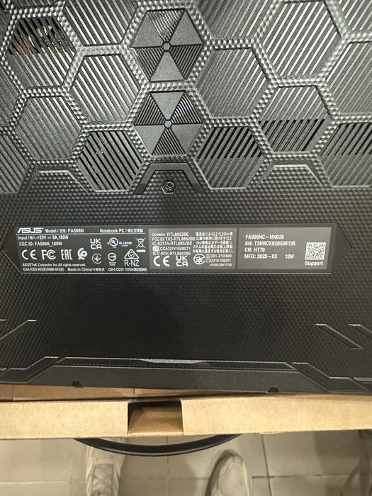 Продам ноутбук Asus Tuf Gaming A15 Ryzen 5/7535/16ddr5/512ssd/3050