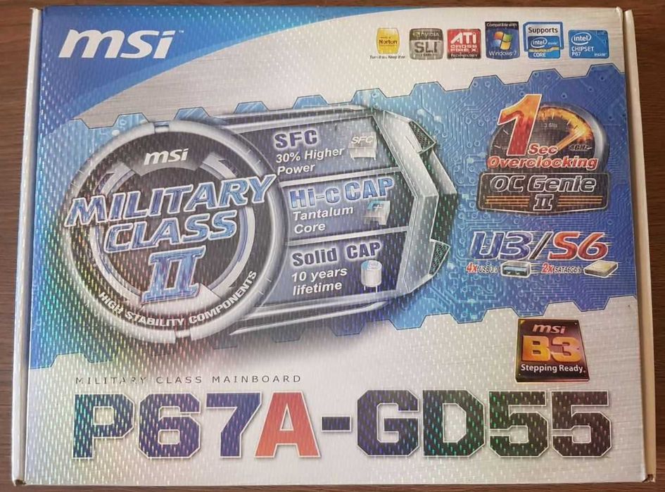 Комплект s1155 MSI P67A-GD55 + i7-2600k BOX + 8Gb DDR3-1866