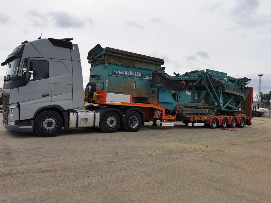 Transport niskopodwoziowy  maszyn budowlanych kombajnów rolniczych